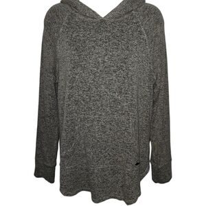 DKNY Sport Kangaroo Pocket Thick Hooded Knit Sweater
